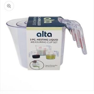 Alta - 3-Piece Nesting Liquid Measuring Cup Set - 1, 2 & 4 Cup BPA FREE